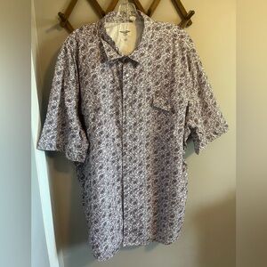 Dr. Cardin paisley pearl snap short sleeve collar shirt men’s 5X